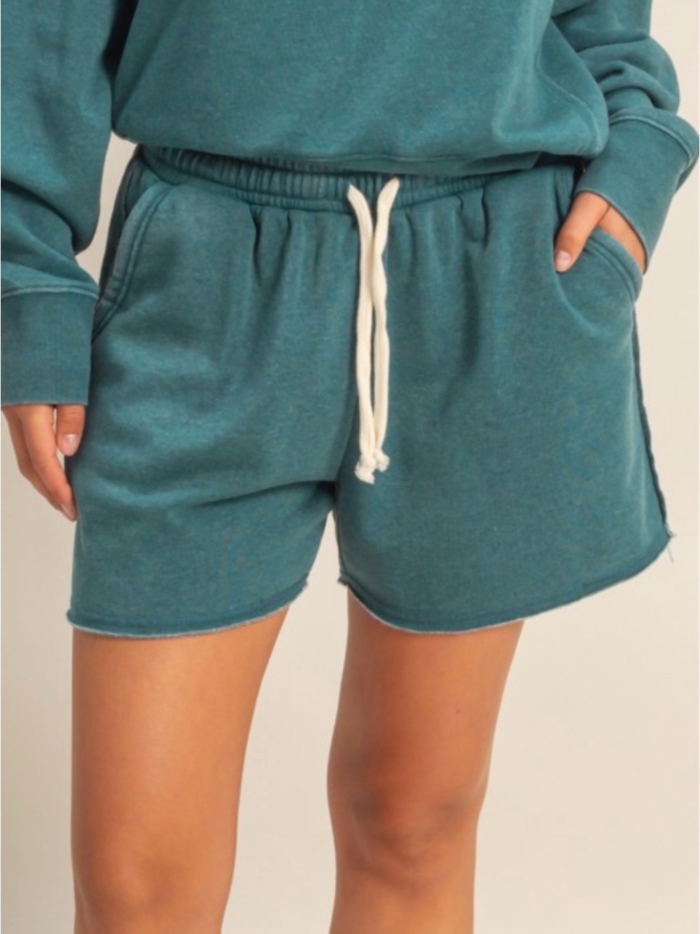 274 Double Zero Teal Drawstring Athletic Shorts